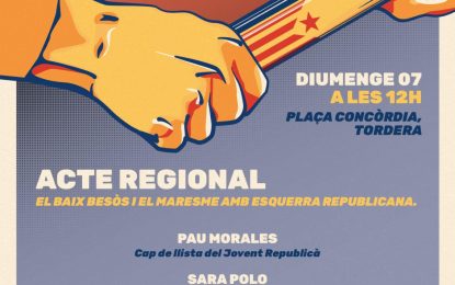 El Jovent Republicà de Tordera celebrarà diumenge un acte de campanya de cara les eleccions del 14F
