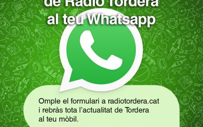 Més de 50 usuaris ja han activat el servei de Whatsapp de Ràdio Tordera