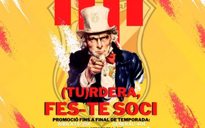 El CFTordera engega la campanya “(TU)RDERA, Fes-te soci!”