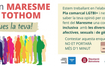 El CCM elabora el Pla Comarcal LGTBI per desplegar polítiques d’igualtat al Maresme