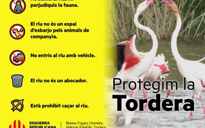 Esquerra reparteix un díptic informatiu per conscienciar sobre el Riu Tordera i evitar l’accés a l’espai