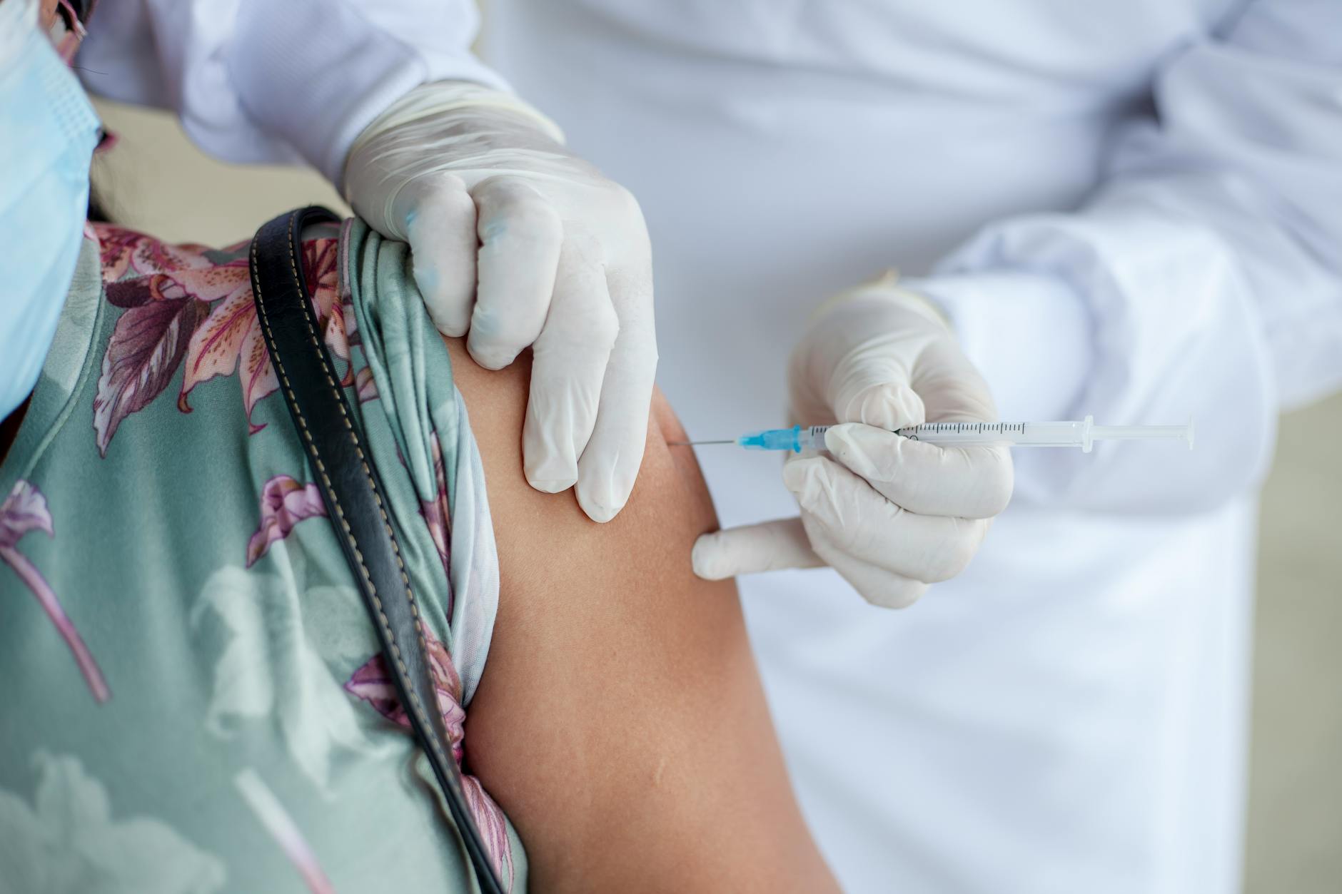 person getting vaccinated